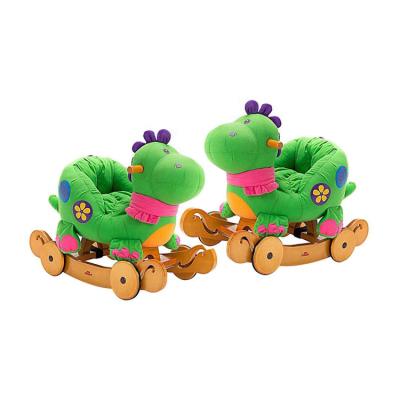 China Ride On Toy High Quality Custom Stuffed Bulbasaur Plush Swing Car Toy Cars Animal Rocking Horse for sale