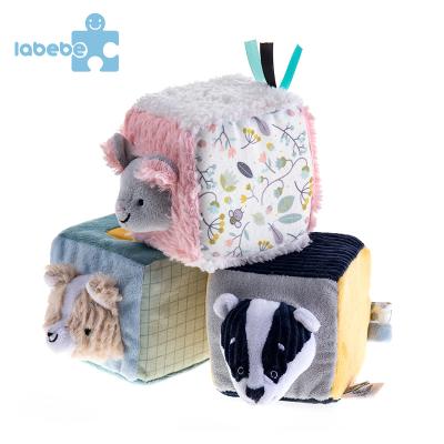 China Tooky Big Size Kids Toy Plush Activity Cube Toy Educational Baby Funny Low Price Support Toy Cute Animal Hand Bag Educational Funny 60x43x38/6 for sale