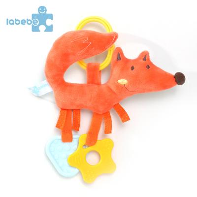 China Toy New Products Manifold Design Soft Hutch Custom Logo Soft Fox Soft Stuff Plush Baby Toys 6 Months Teether Toys for sale