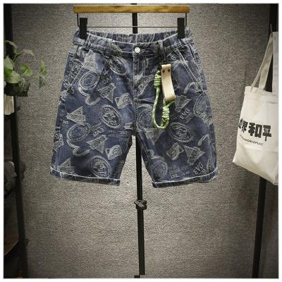 China LOGO Customized Style Cotton Waterproof Jeans Mens New Summer Denim Ripped Casual Cut UP Half Jeans Short Pants For Men for sale