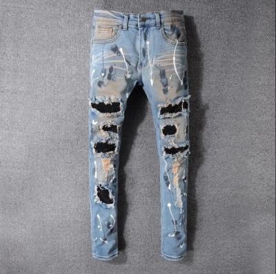 China New Style Customized LOGO Customized LOGO Waterproof Summer Men's Jeans Ripped Casual Long Pants Cotton Fit Jeans For Men for sale