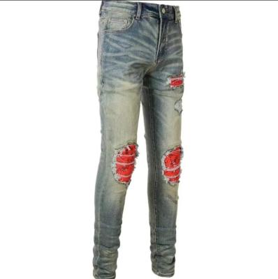 China New Style Customized LOGO Customized LOGO Waterproof Summer Men's Jeans Ripped Casual Long Pants Cotton Fit Jeans For Men for sale