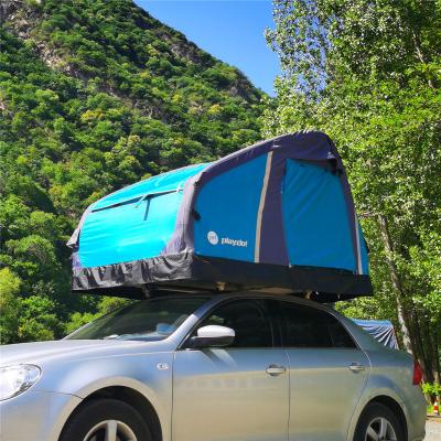 China Straight Tying Type Inflatable Auto Outdoor Vehicle Roof Top Tent Roof Top Truck Camping Tents for sale