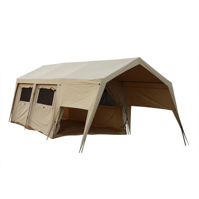 China Straight tie type large canvas family camping tent cotton canvas safari tent for sale for sale