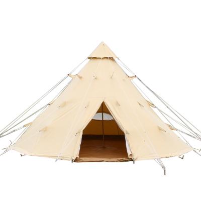 China Straight Tying Type Yellowstone Teepee Teepee Style 5-8 Man Bunk Person Camping Festival Teepee Tent for sale