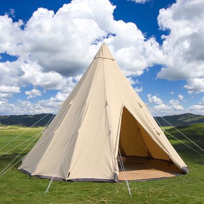 China Straight tying type large waterproof outdoor camping tent winter army tent teepee tent for sale for sale