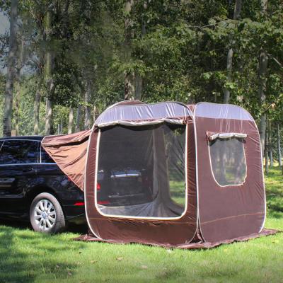 China Straight Bracing Type Outdoor Gear Van Portable Car Awning Truck Suv Rear Foldable Camping Tent for sale