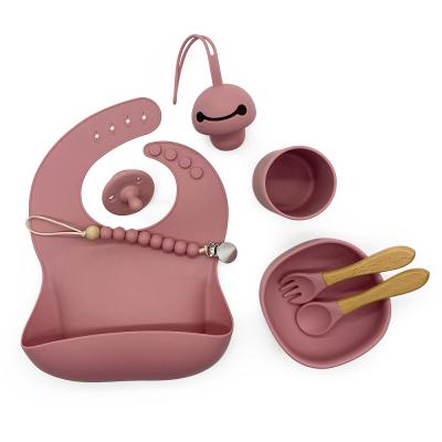 China BPA Free Baby Gift New Sets Printed Logo Wholesale Tableware BPA Free Baby Feeding Set for sale