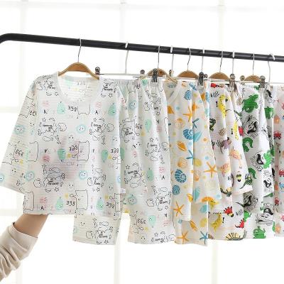 China buy 2022 bulk newborn baby costume Anti-wrinkle beauty toddler girl clothes set kids sleepwear from china for boy for sale