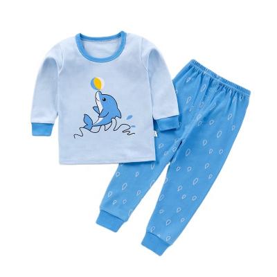 China Homewear Pajamas Autumn Cute 100% Cotton 2pcs Long Sleeve Baby Clothes Anti-Static Sets Naughty Boutique Nightgowns Baby Clothes china for sale