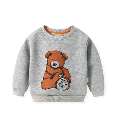 China Anti-wrinkle RTS 6M-8Yrs Autumn Solid Kids Clothing Kids Cotton Sweater Round Neck Basic Pullover for sale