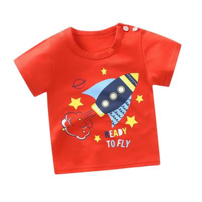 China Factory Price Anti-Shrink High Quality Cotton Simple Kids Tops Custom Brand Logo Toddler Boys Baby T-shirt Hot Kids T-shirt For Kids for sale