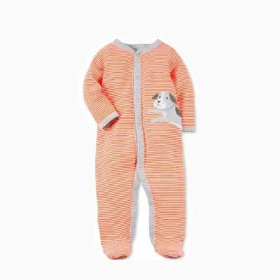 China Neutral Newborn Romper Baby Jumpsuits Fashion Spandex/Cotton Long Sleeve Winter Babies Clothes Custom Wholesale Cute Striped Clothing for sale