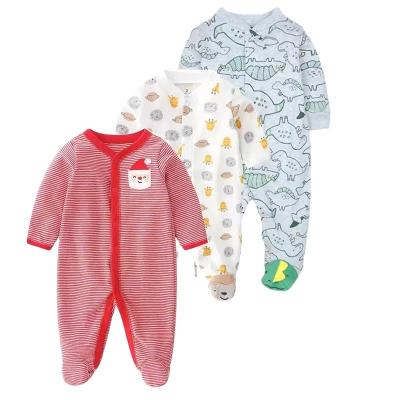 China Wholesale Spandex Polyester/Cotton Knitted Jumpsuit Long Sleeve Baby Rompers Winter Baby Romper Newborn Baby Onesie for sale