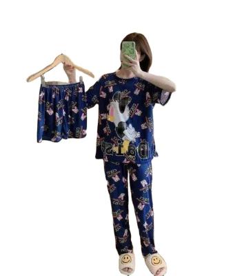 China Summer 2019 QUICK DRY kawaii cartoon pajamas round neck women's casual autumn women's pajamas pajamas set for sale