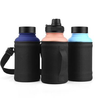 China High Quality Custom Sustainable Logo 1.3L Stainless Steel Outdoor Sports Drinking Water Jug Single Wall Bottle With Sleeves for sale