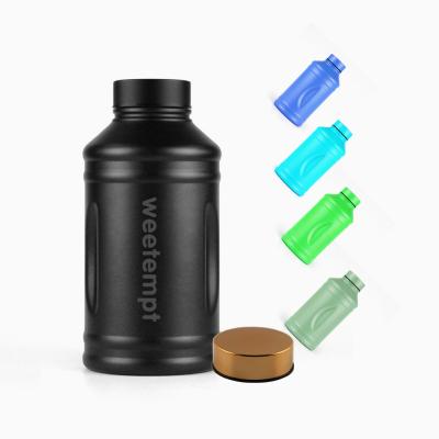 China Viable Logo Stainless Steel Sports Custom Jug Insulated Patented Water Bottle Portable Double Moon Design 2.2L for sale