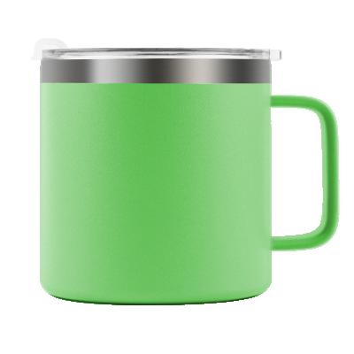 China Sustainable Stainless Steel Coffee Mug With Handle Double Wall Vacuum Insulated Tumbler With Lid for sale