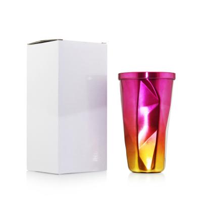 China Viable High Quality Coffee Mugs With Straw Double Wall Stainless Steel Cups And Mugs Coffee Custom Logo for sale