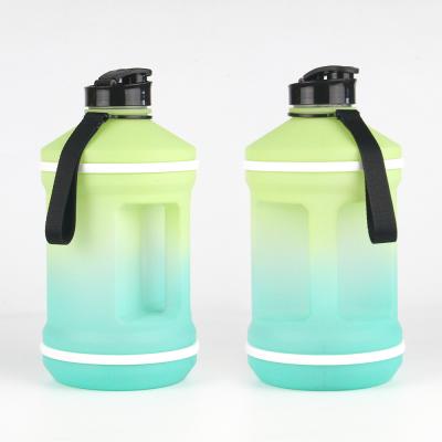 China New Sustainable Sports Water Bottle 2.2L Large Capacity Water Bottles Motivational Sports Plastic for sale