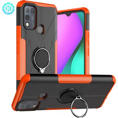 China Shockproof Anti-drop Phone Case With Magnetic Mount Ring Kickstand Case Mobile Car Case For Infinix Hot 10 Game for sale