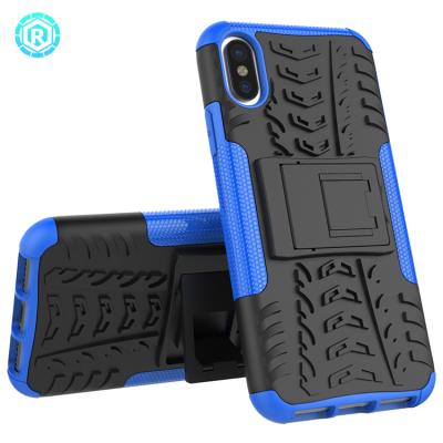 China Carry hole on board car holding+ shine case defender case for iphone x, cell phone armor cell phone case for iphone X for sale