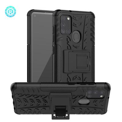 China Wholesale TPU Kickstand PC Kickstand Mobile Phone Case Shockproof Cover For Samsung A21 for sale