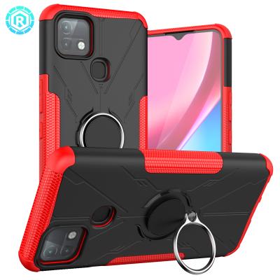 China 2021 360 Rotation Shockproof PC Anti-fall Ring Kichstand Luxury TPU Phone Case Hybrid Bags With Kickstand For infinix 10i hot for sale