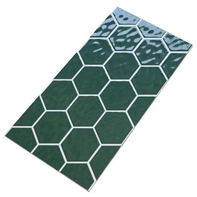 China Modern Wholesale Low Price 300*600 Mesh Glazed Ceramic Wall Tiles Hexagon Colorful From China for sale