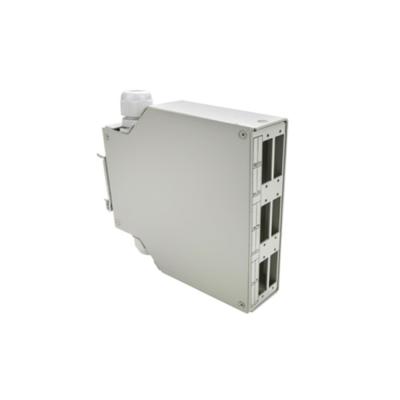 China 6-Port Metal Dinrail Mountable Fiber Optic Din Rail Terminal Box for sale