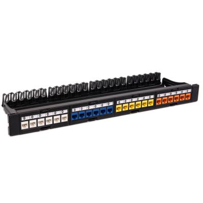 China Netz-Schalttafel UTP-freier Raum CAT5 CAT6 entlud Portschalttafel RJ45 24 zu verkaufen