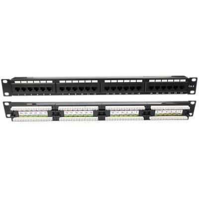 China 1U Blank Keystone Patch Panel Unshielded 24 Port CAT5E Patch Panel for sale