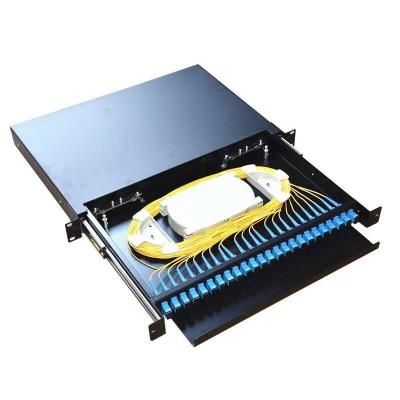 China 24 Ports Fiber Optic Patch Panel for sale