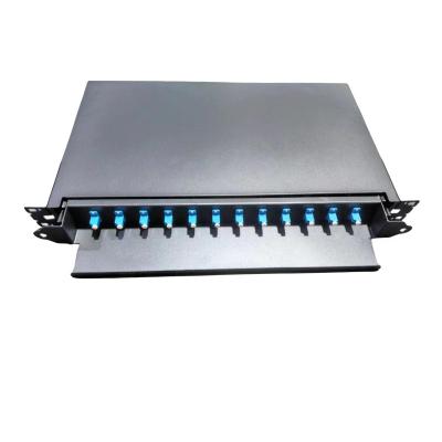 China 12C/24C Sliding Type Fiber Optic Patch Panel Optical Drawer For Telecom for sale