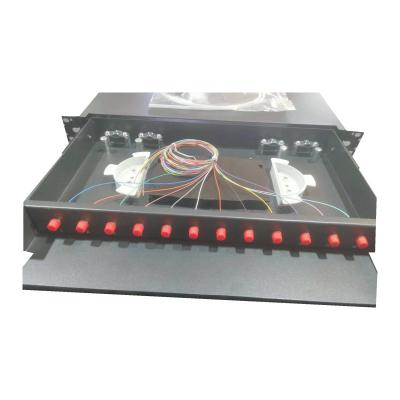 China 12 FC UPC Sliding Fiber Optic Patch Panel For Efficient Network Installations for sale