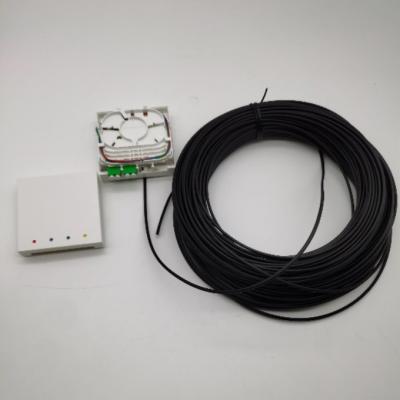 China LC/APC Pre Connectorized Fiber Termination Boxes 4 Fibers 10-100M Wall Outlet Box 4fo for sale