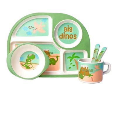 China Children's Bamboo Fiber Kids Dinnerware Sets Baby Dinnerware Sets Feeding Dishes For Kids for sale