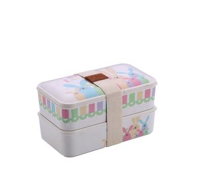 China Sustainable Japanese Hot Selling Bamboo Fiber Lunch Box Bento Canteen For Baby And 17040 Adults for sale