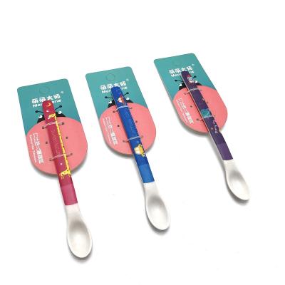 China 2005 Sustainable Fiber Bamboo Baby Baby Feeding Spoon Kids Soup Spoon Children Tableware Wholesale for sale