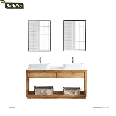 China Modern Simple Ready Made Solid Wood Hang Down Bathroom Vanity Cabinet for sale