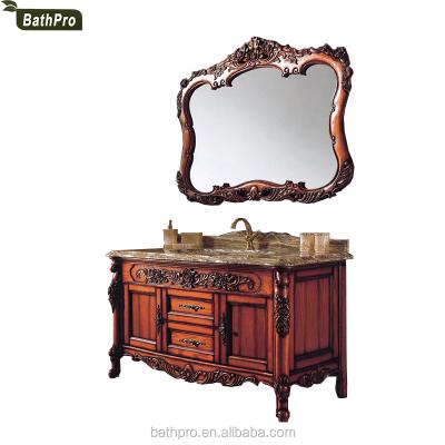 China Antique European Style Elegant Bathroom Furniture Simple Home Hardware Sink Bathroom Vanities for sale