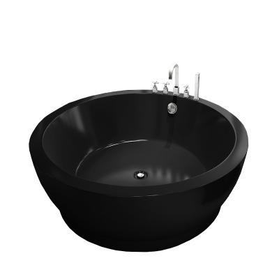 China Cheap Free Price Black Color Acrylic One Piece Bathtub For Adults for sale