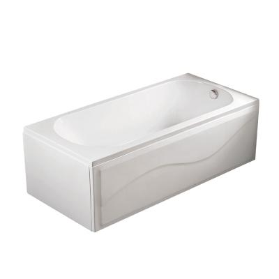 China European design commercial price of skirt double side (straight skirt) soaking acrylic one-piece bathtub for sale