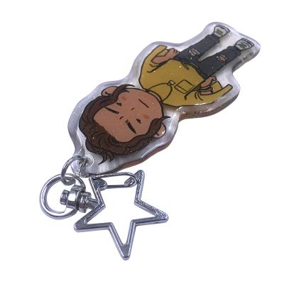 China Europe Custom Anime Make Acrylic Keychains,Kids Key Chain Craft Star,Star Shape Key Chain Souvenir for sale