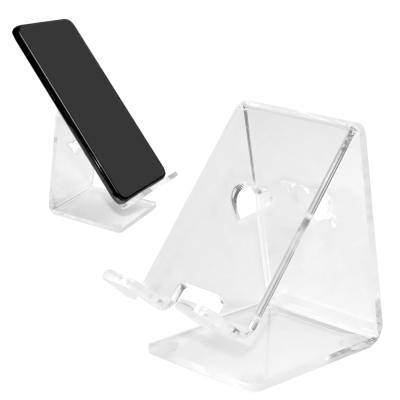 China Mini Portable Convenient Desktop Cell Phone Transparent Acrylic Stand for sale