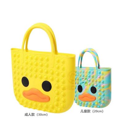 China Safety Trendying Cross - Body Mini Kids Coin Purse Shoulder Silicon Tote Fidget Pops Bag for sale