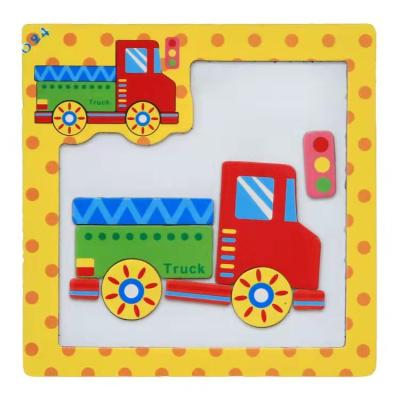 China Wooden Magnetic Travel Jigsaw Puzzle Toys Toddler Craft Toys Educational Safety Brain Teaser Drawing Easel For Kids for sale