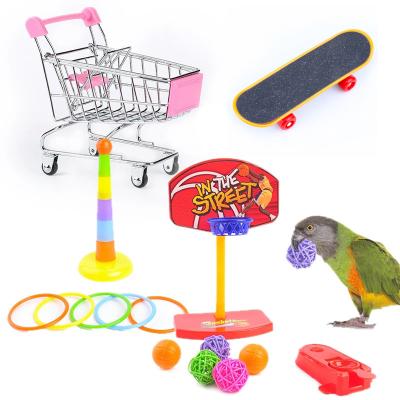 China Viable Parrot Educational Training Toy Interactive Puzzle Game Bird Tricks Tabletop Exercise Set for sale