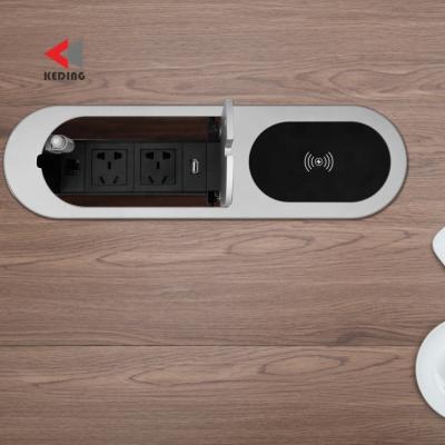 China Modern Electric Power Strip Plug Wireless Charger Fin Cover Table Socket Outlet Outlet for sale