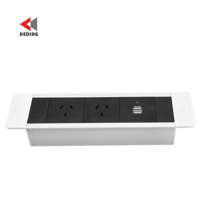 China K233F Standard Black Office Furniture Outlet Surface Smart USA Strip Surge Protector Electrical Outlet for sale